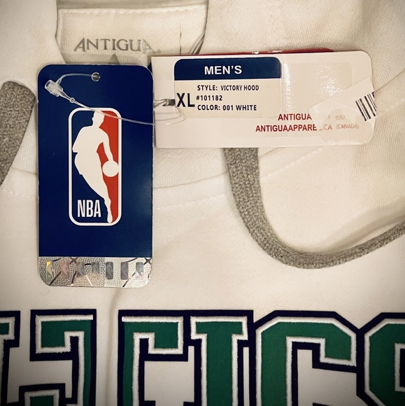 NWT Antigua Boston Celtics White Victory Hoodie - Brand New - Picture 3 of 3
